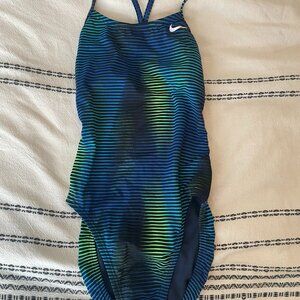 Nike neon blue and green swimwear 30/WMS4